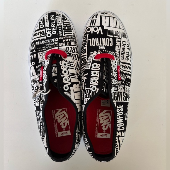 Vans x Firmament / White Vault Firmament Ua Authentic, Black White Red, 9.5 - Picture 3 of 14
